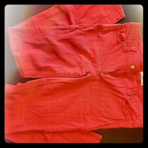 Romy Red Skinny Distressed Pants